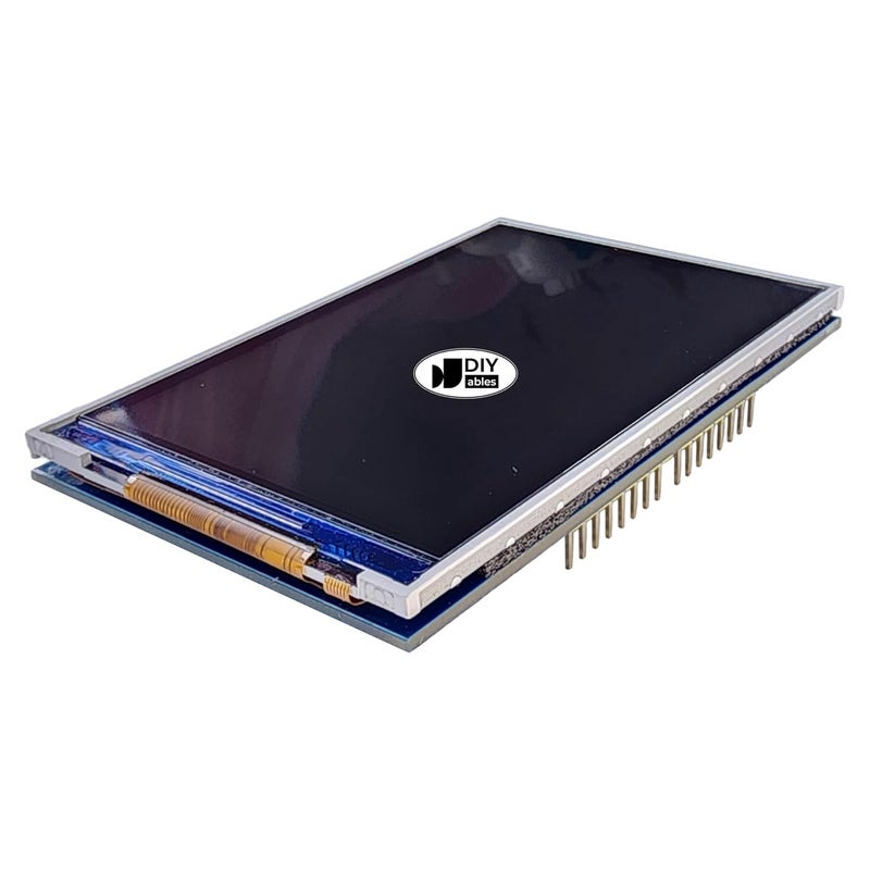 DIYables 3.5 Inch TFT LCD Display Screen Shield for Arduino, 320x480 Full Color RGB, ILI9486 Driver, 8-Bit Parallel Interface, Compatible with Arduino Uno R3/R4, Mega, Due, Giga R1, Non-Touch - Image 3